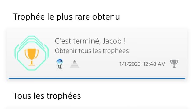Mon trophée platine #39 !