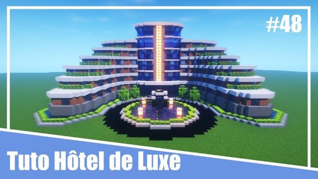 Minecraft - Tuto Ville Moderne #48 - Comment Construire un Hôtel de Luxe 2/2