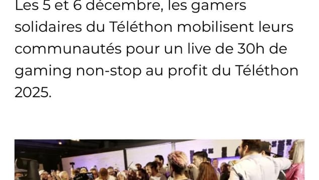 Coup de projecteur : telethon gaming