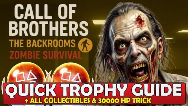 Call of Brothers The Backrooms Zombie Survival Trophy Guide -  Collectibles & Infinite Health Trick