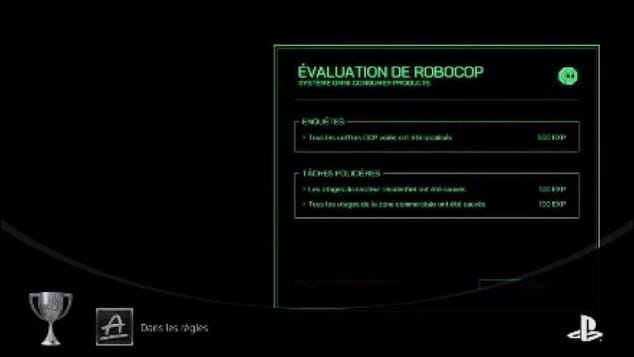 Robocop Unfinished Business - Trophée Dans les règles