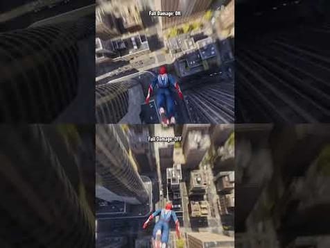 Fall damage in Spider-Man 2 is BRUTAL. #spiderman2ps5 #spiderman #peterparker #falldamage #marvel