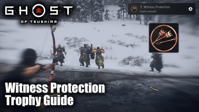 Ghost of Tsushima - Witness Protection Trophy Guide (Shoot a Terrified enemy with an arrow.)