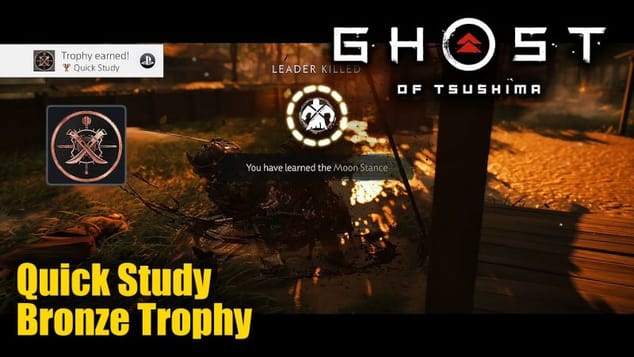 Ghost of Tsushima - Quick Study Trophy Guide (Learn the Stone, Water, Wind, and Moon combat stances)