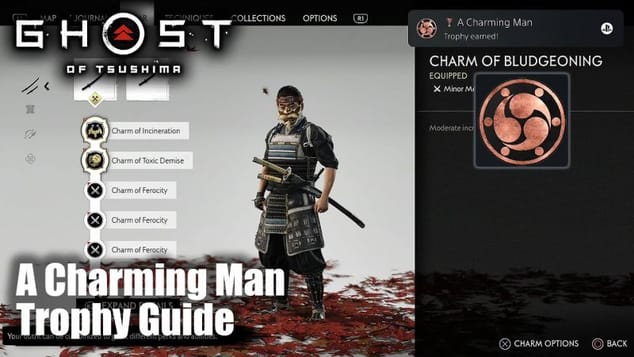 Ghost of Tsushima - A Charming Man Trophy Guide (Equip a charm in all 6 slots.)