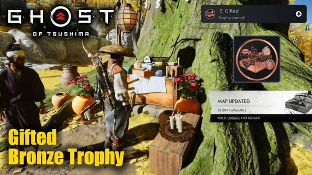 Ghost of Tsushima - Gifted Trophy Guide (Collect 10 gifts.)