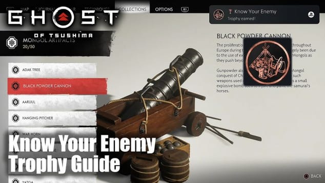 Ghost of Tsushima - Know Your Enemy Trophy Guide (Collect 20 Mongol artifacts.)