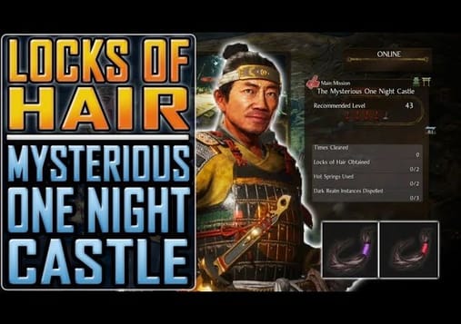 NIOH 2 - All LOCKS OF HAIR in The Mysterious One Night Castle