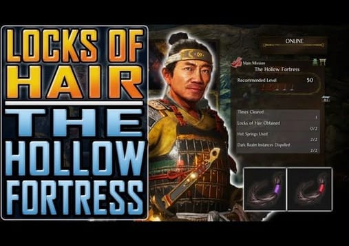 NIOH 2 - All LOCKS OF HAIR in The Hollow Fortress