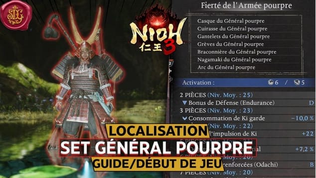 NIOH 3 – Le MEILLEUR Set Odachi du Début de Jeu | Général Pourpre + Plans de Forge