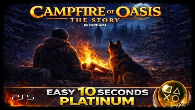 CAMPFIRE OF OASIS: THE STORY - New EASY & ULTRA FAST 0,99€ Platinum in 10 SECONDS - Trophy Guide PS5