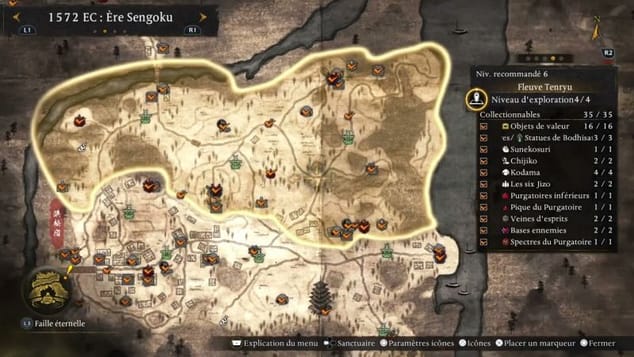 Nioh 3 - Guide/Comment fonctionne la carte