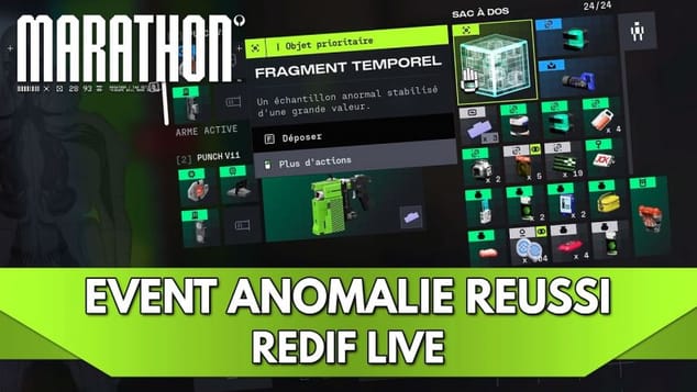 Marathon Gameplay FR : Événement Anomalie Réussi 🌌 | Redif Live