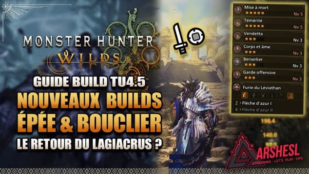 Mes Meilleurs builds DPS pour l'Épée & Bouclier de Monster Hunter Wilds !