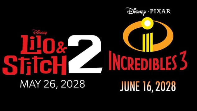 Disney confirme les dates de sortie des films Incredibles 3 et Lilo & Stitch 2.