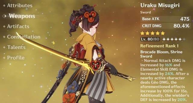 Uraki misugiri l'arme signature de chiori