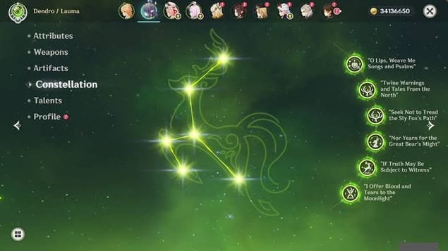 Constellations de Lauma – Analyse complète (Genshin Impact)