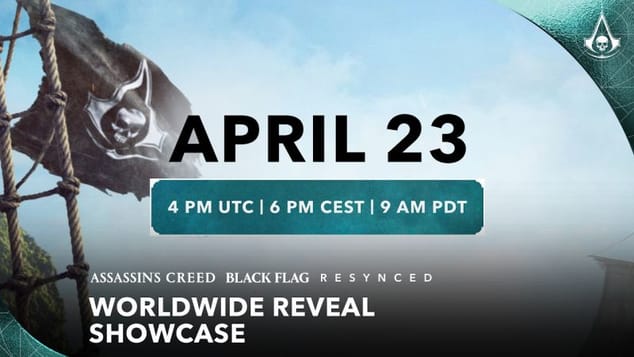 Avec un peu d'autodérision, Ubisoft indique qu'Assassin's Creed: Black Flag Resynced sera présenté ce 23 avril