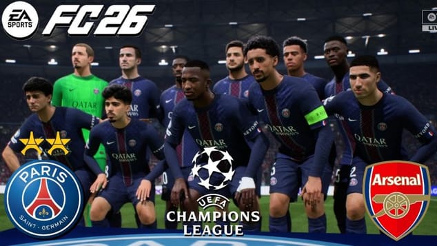 PSG Vs ARSENAL FINALE CHAMPIONS LEAGUE UEFA - EA SPORT FC 26 4K