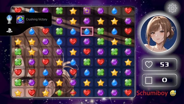 54e platine avec un petit jeu " Ecchi Crush"