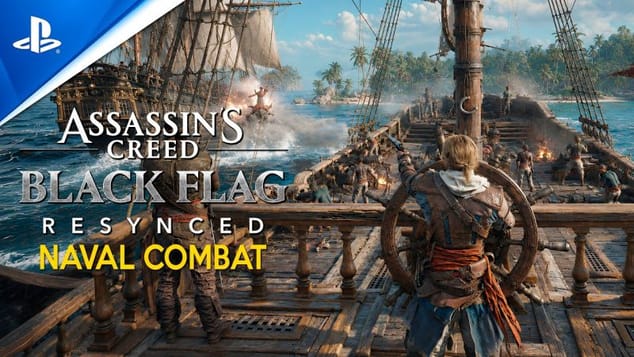 ASSASSIN'S CREED BLACK FLAG RESYNCED El Dorado Pirate Naval Combat in EPIC OPEN SEA Escape Mission