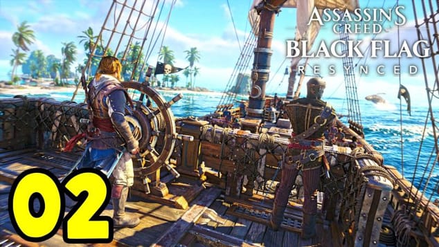 ASSASSIN'S CREED BLACK FLAG RESYNCED #2 - Edward récupère un BATEAU ! (LET'S PLAY FR)