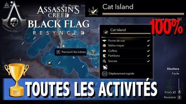 CAT ISLAND - TOUS LES COLLECTIBLES / ACTIVITÉS - ASSASSIN'S CREED BLACK FLAG RESYNCED