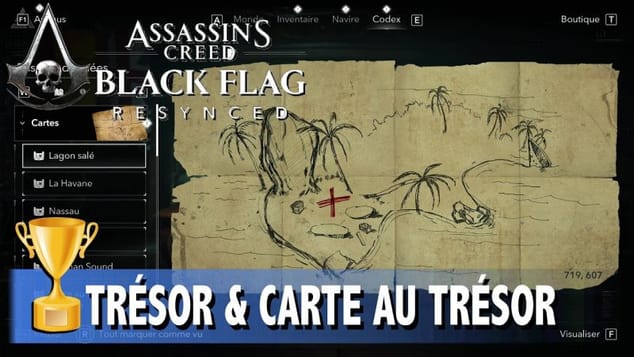 ABACO ISLAND CARTE AU TRÉSOR - OÙ TROUVER LE TRÉSOR - ASSASSIN'S CREED BLACK FLAG RESYNCED