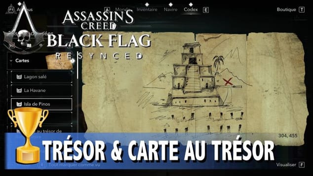 CIMBERLAND BAY CARTE AU TRÉSOR - OÙ TROUVER LE TRÉSOR - ASSASSIN'S CREED BLACK FLAG RESYNCED