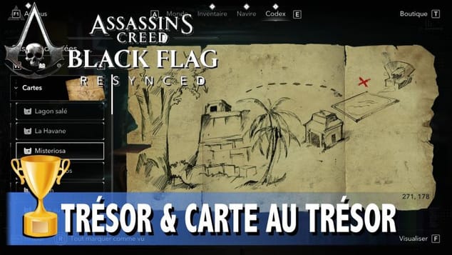 AMBERGRIS KEY CARTE AU TRÉSOR - OÙ TROUVER LE TRÉSOR - ASSASSIN'S CREED BLACK FLAG RESYNCED