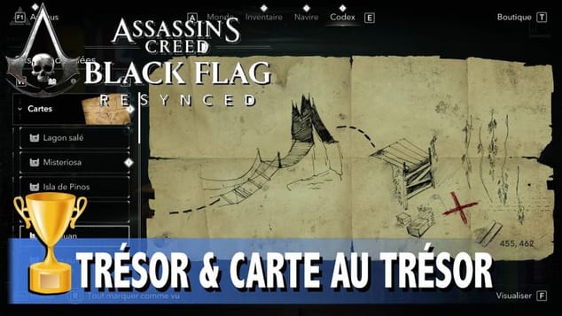 SANTANILLAS CARTE AU TRÉSOR - OÙ TROUVER LE TRÉSOR - ASSASSIN'S CREED BLACK FLAG RESYNCED