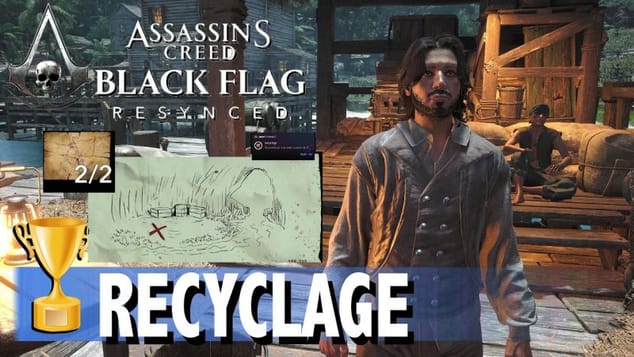 RECYCLAGE - RESTAURER UNE CARTE À PARTIR DE FRAGMENTS  - ASSASSIN'S CREED BLACK FLAG RESYNCED