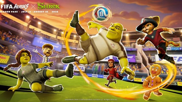 Joue au foot avec Shrek dans FIFA Heroes