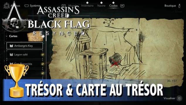 COROZAL CARTE AU TRÉSOR - OÙ TROUVER LE TRÉSOR - ASSASSIN'S CREED BLACK FLAG RESYNCED