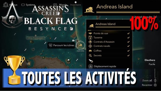ANDREAS ISLAND - TOUS LES COLLECTIBLES / ACTIVITÉS - ASSASSIN'S CREED BLACK FLAG RESYNCED