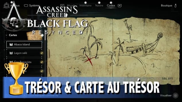 ANDREAS ISLAND CARTE AU TRÉSOR - OÙ TROUVER LE TRÉSOR - ASSASSIN'S CREED BLACK FLAG RESYNCED