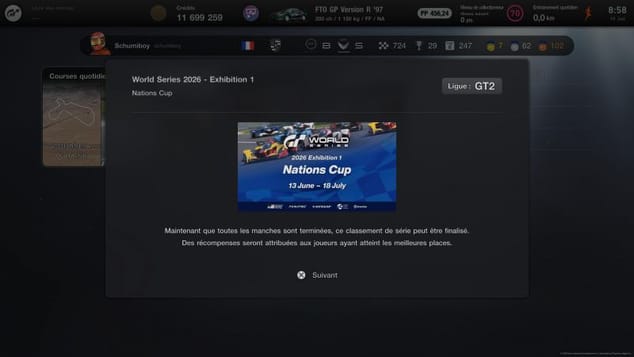 Résultats de ma saison en GTWS Nations Cup 2026 Series! Aucun podium mais une nette progression en performances en course toujours en catégorie 2.
