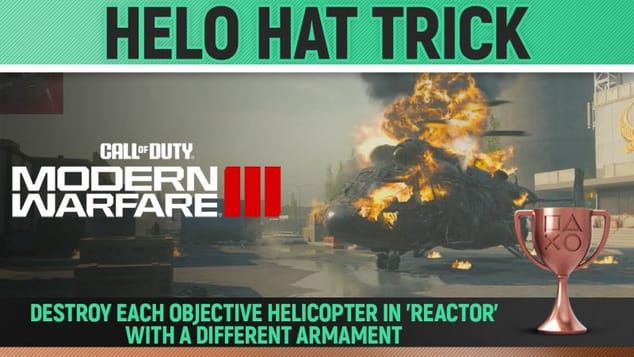 Call of Duty: Modern Warfare III - Helo Hat Trick 🏆 Trophy Guide (Mission 3: Reactor)