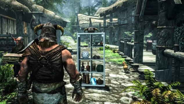 Dans Skyrim, IKEA envoie une étagère faire le ménage