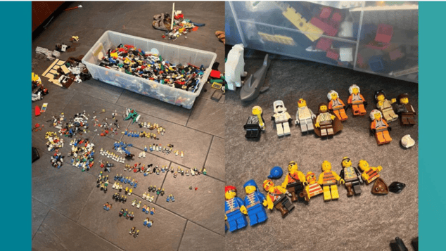 Le père d’un fan de LEGO achète pour 65 euros une grande boîte en plastique remplie de LEGO : elle contient de nombreux anciens sets et plus de 100 figurines