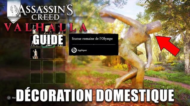 ASSASSIN'S CREED VALHALLA : Décoration domestique Trophée Succès GUIDE : Objets Cosmétiques Colonie